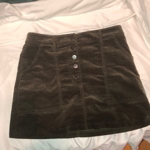 Forever 21 Army Green button up skirt